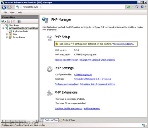 PHP Manager for IIS 7 for Windows